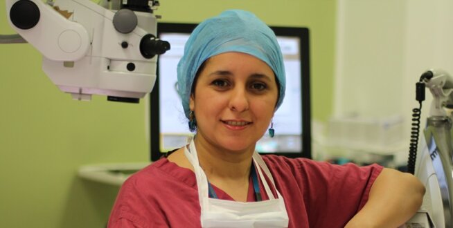 Rabia Bourkiza, retinal and cataract surgeon